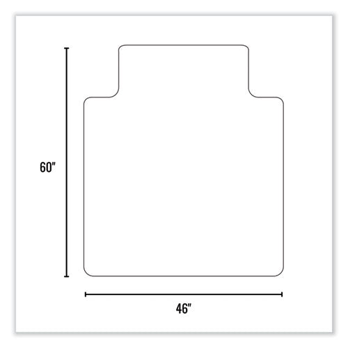 Everlife Chair Mat For High Pile Carpet With Lip, 46 X 60, Clear