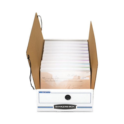 Liberty Check And Form Boxes, 9.25" X 23.75" X 4.25", White/blue, 12/carton