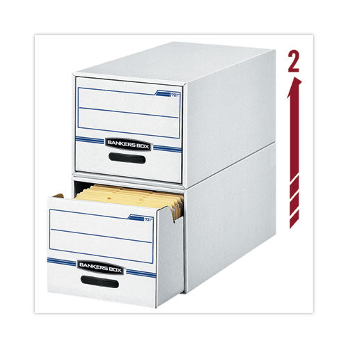 Stor/drawer Basic Space-savings Storage Drawers, Legal Files, 16.75 X 19.5 X 11.5, White/blue