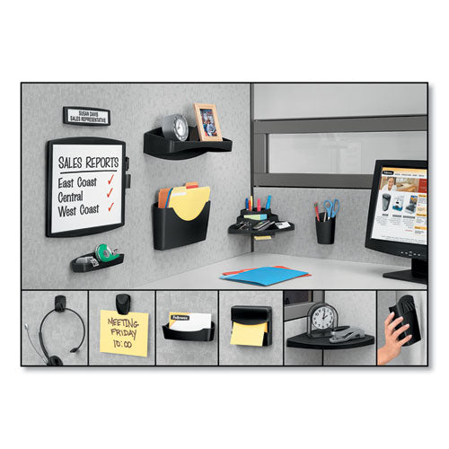 Partition Additions Dry Erase Board, 15.38" X 13.25", White Surface, Dark Graphite Gray Hps/plastic Frame