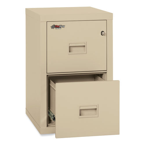 Compact Turtle Insulated Vertical File, 1-hour Fire, 2 Legal/letter File Drawers, Parchment, 17.75" X 22.13" X 27.75"