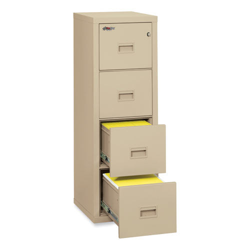 Compact Turtle Insulated Vertical File, 1-hour Fire Protection, 4 Legal/letter File Drawer, Parchment, 17.75 X 22.13 X 52.75