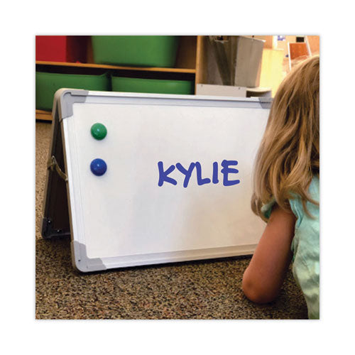 Dual-sided Desktop Dry Erase Board, 18" X 12", White Surface, Satin Aluminum Frame