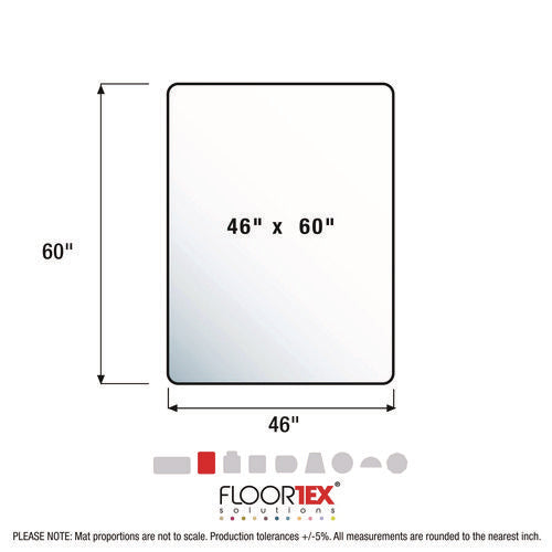 Cleartex Megamat Heavy-duty Polycarbonate Mat For Hard Floor/all Carpet, 46 X 60, Clear