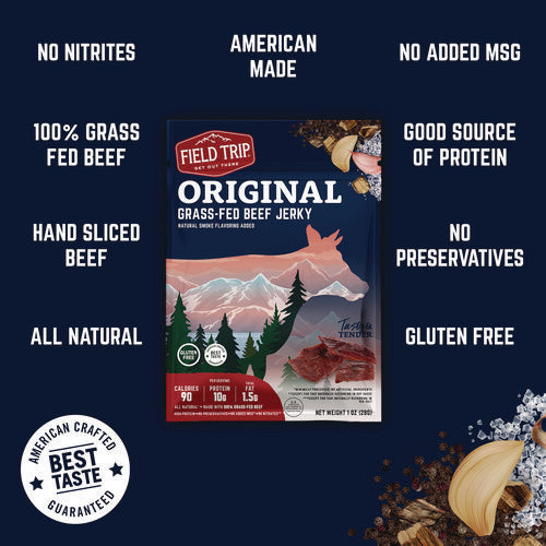 Beef Jerky, Original, 1 Oz Bag, 12 Bags/carton