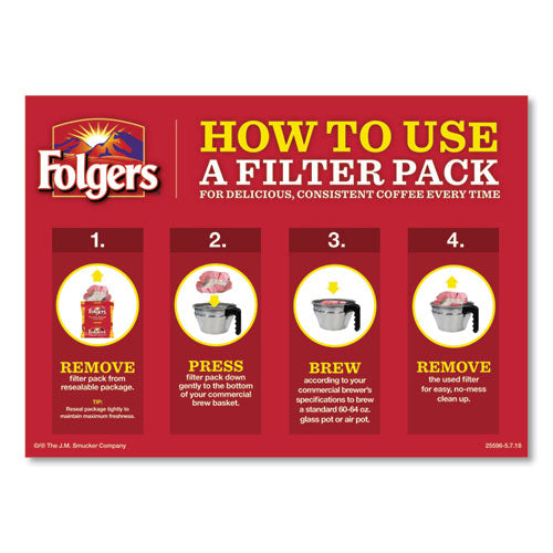 Coffee Filter Packs, Classic Roast, .9 Oz, 10 Filters/pack, 4 Packs/carton