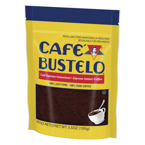 Cafe Bustelo Instant Coffee, Espresso, 3.5 Oz Packet, 24/carton