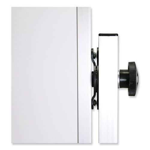 Reversible Magnetic Porcelain Whiteboard With Aluminum Frame, 101.25" X 78.25", White Surface, Satin Aluminum Frame