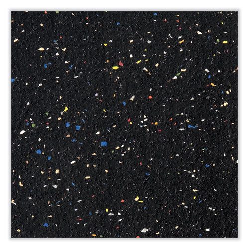 Aluminum-frame Recycled Rubber Bulletin Boards, 60.5" X 36.5", Confetti Surface, Satin Aluminum Frame