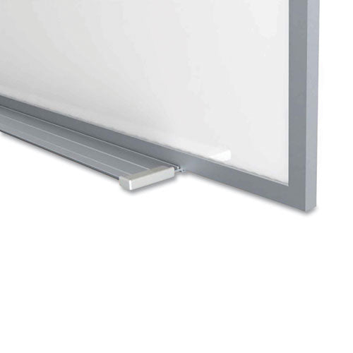 Magnetic Porcelain Whiteboard With Aluminum Frame, 144.59" X 60.47", White Surface, Satin Aluminum Frame