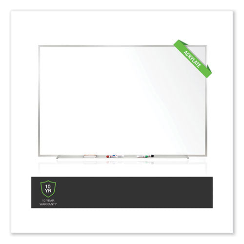 Non-magnetic Whiteboard With Aluminum Frame, 72.63" X 48.47", White Surface, Satin Aluminum Frame