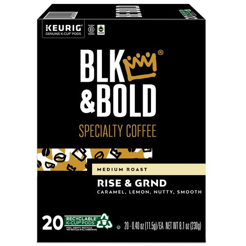 Rise And Grnd K-cups, 0.41 Oz K-cup, 20/box