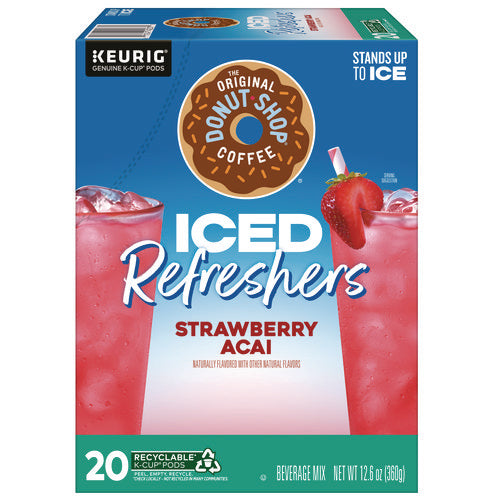 Iced Refreshers K-cup Pods, Strawberry, 20/box