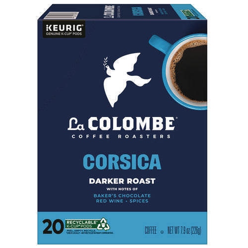 Coffee K-cup Pods, Corsica Dark Roast, 20/box