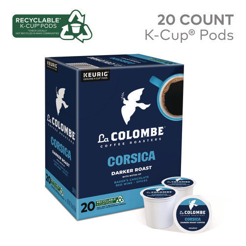 Coffee K-cup Pods, Corsica Dark Roast, 20/box