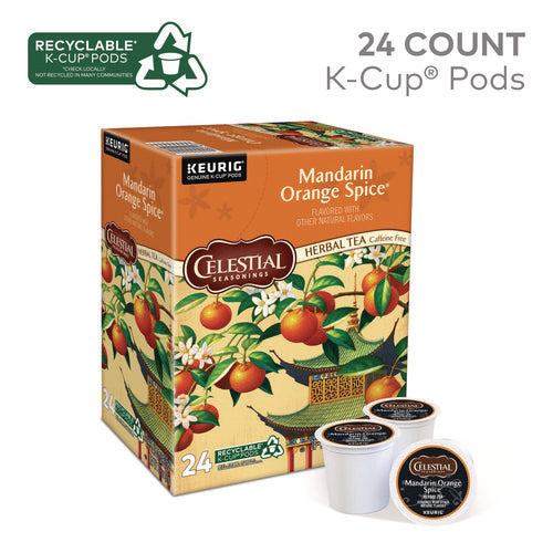 Mandarin Orange Spice Herb Tea K-cups, 96/carton