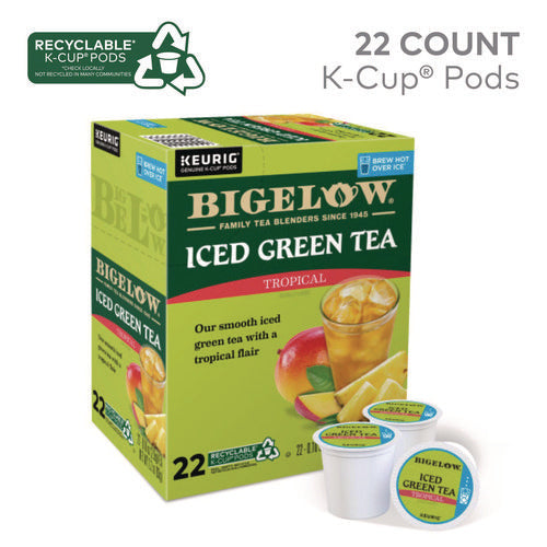 Tropical Iced Green Tea, K-cup, 0.10 Oz, 22/box