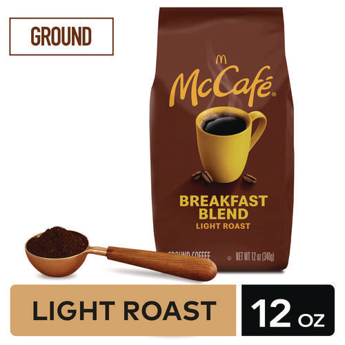 Ground Coffee, Breakfast Blend, 12 Oz Bag