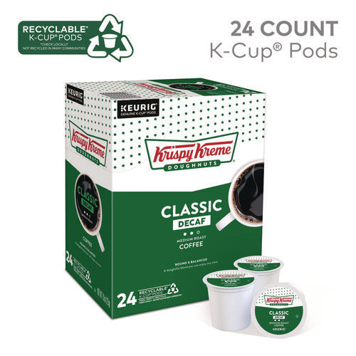 Classic Decaf Coffee K-cups, Medium Roast, 24/box