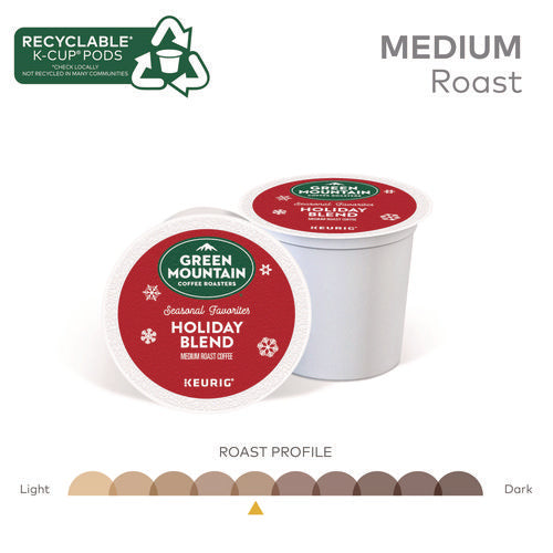 Holiday Blend K-cups, Medium Roast, 24/box