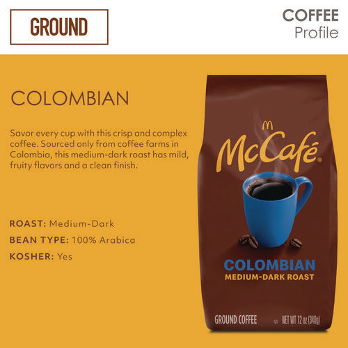 Ground Coffee, Colombian, 12 Oz Bag