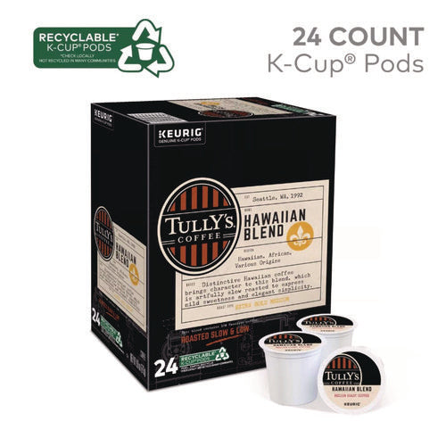 Hawaiian Blend Coffee K-cups, 24/box