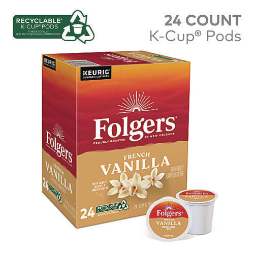 French Vanilla Coffee K-cups, 24/box