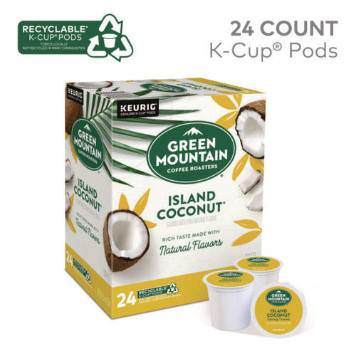 Island Coconut Coffee K-cup Pods, 96/carton