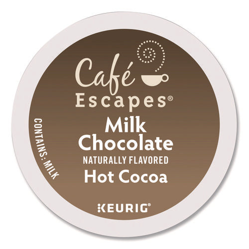 Cafe Escapes Milk Chocolate Hot Cocoa K-cups, 24/box