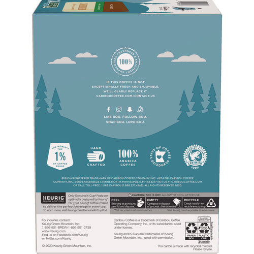 Caribou Blend Decaf Coffee K-cups, 96/carton