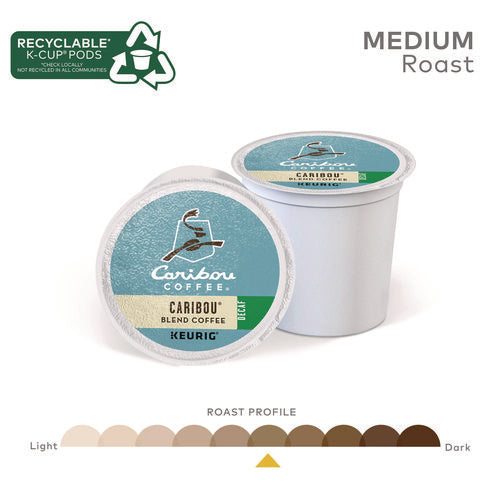 Caribou Blend Decaf Coffee K-cups, 96/carton