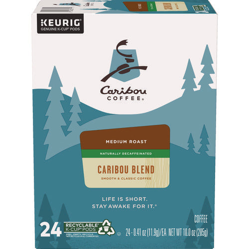 Caribou Blend Decaf Coffee K-cups, 24/box