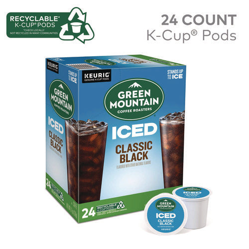 Classic Black Brew Over Ice Coffee K-cups, 24/box