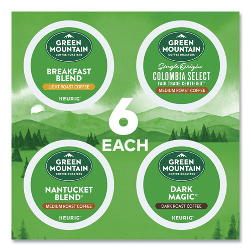 Regular Variety Pack Coffee K-cups, Assorted Flavors, 24/box