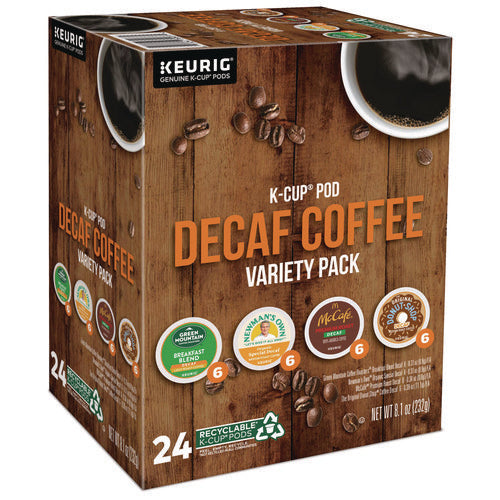 Decaf Variety Coffee K-cups, Assorted Flavors, 96/carton