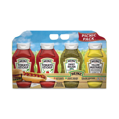 Ketchup, Mustard And Relish Picnic Pack, 2 Ketchup, Mustard, Relish, 4 Bottles/carton