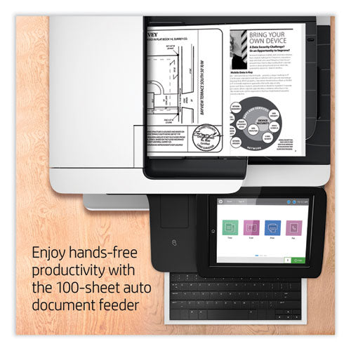 Laserjet Enterprise Flow Mfp M528c Multifunction Laser Printer, Copy/fax/print/scan