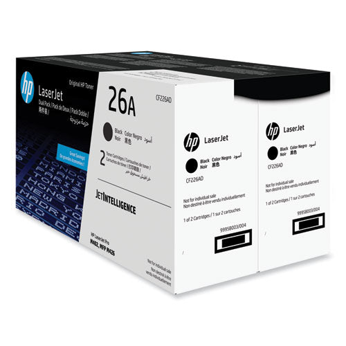 Hp 26a, (cf226a) 2-pack Black Original Laserjet Toner Cartridge