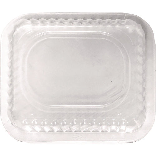 Plastic Dome Lids, Fits 1 Lb Oblong Pan, Clear, 1,000/carton