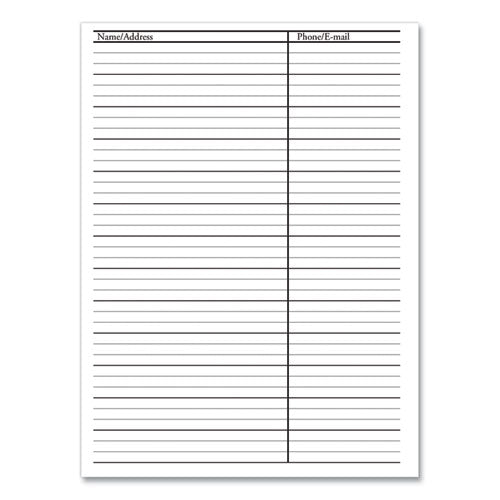 Recycled Weekly Appointment Book Ruled Without Appointment Times, 8.75 X 6.88, Black Cover, 12-month (jan To Dec): 2025