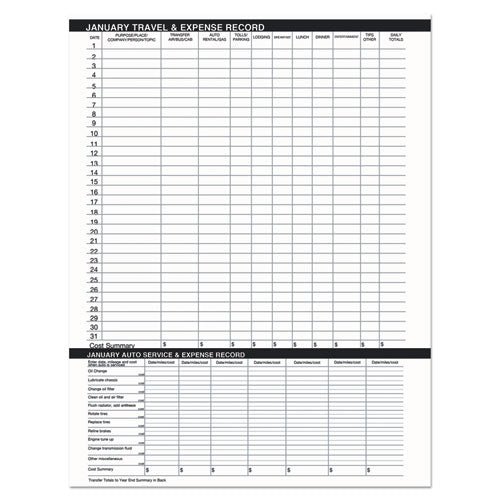 Recycled Two Year Monthly Planner With Expense Logs, 8.75 X 6.88, Black Cover, 24-month: Jan 2025 To Dec 2026