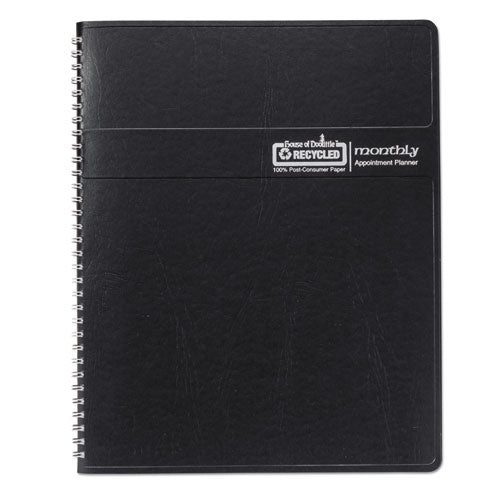 14-month Recycled Ruled Monthly Planner, 8.75 X 6.78, Black Cover, 14-month: Dec 2024 To Jan 2026