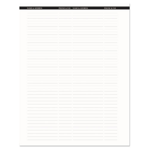 Recycled Professional Weekly Planner, 15-minute Appts, 11 X 8.5, Black Wirebound Soft Cover, 24-month: Jan 2025 To Dec 2026