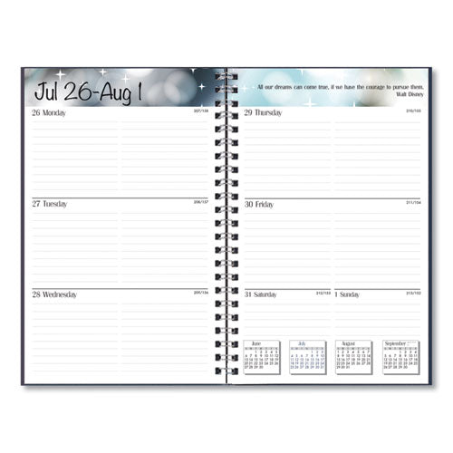 Recycled Academic Weekly/monthly Appointment Planner, 8 X 5, Black Cover, 13-month (aug To Aug): 2024 To 2025