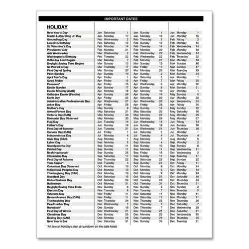 Executive Series Four-person Group Practice Daily Appointment Book, 11 X 8.5, Black Hard Cover, 12-month (jan To Dec): 2025