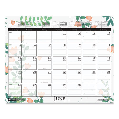 Recycled Wild Flower Wall Calendar, Wild Flowers Artwork, 15 X 12, White/multicolor Sheets, 12-month (jan To Dec): 2025