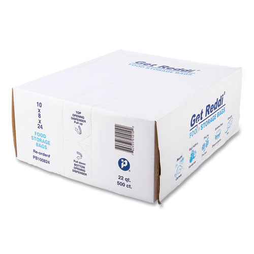 Food Bags, 5.5 Gal, 10" X 8" X 24", Clear, 500/carton