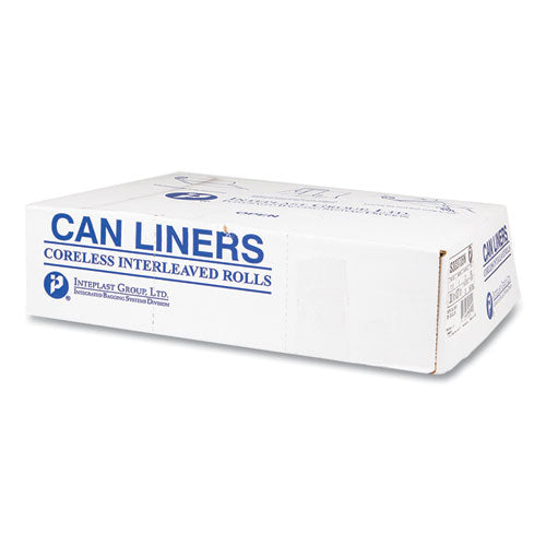 High-density Commercial Can Liners, 16 Gal, 6 Mic, 24" X 33", Natural, Interleaved Roll, 50 Bags/roll, 20 Rolls/carton