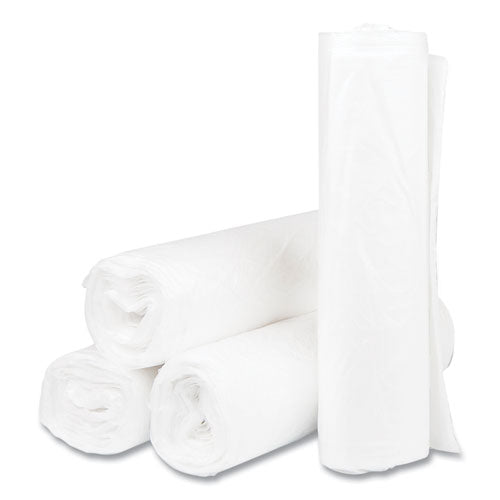 High-density Commercial Can Liners, 33 Gal, 11 Mic, 33" X 40", Clear, Interleaved Roll, 25 Bags/roll, 20 Rolls/carton