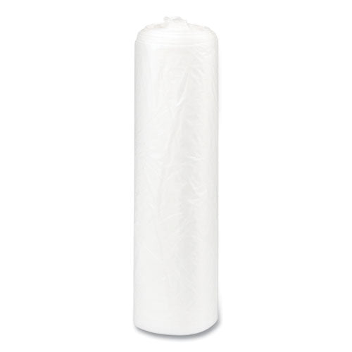 High-density Commercial Can Liners, 33 Gal, 17 Mic, 33" X 40", Clear, Interleaved Roll, 25 Bags/roll, 10 Rolls/carton